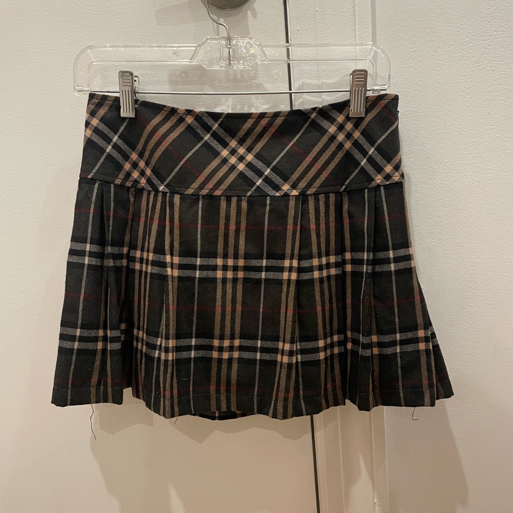 Upcycled mini Burberry skirt